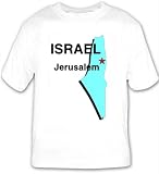 T-shirt with map, israel, jerusalem