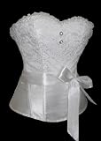 Fancy dress, fashion party, wedding corset,white lace corset, SizeS(6-8), M(8-10), L(10-12), XL(12-14),XXL (14-16) make you look glamorous!