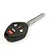 Keyless Repair Uncut Blank 4 Buttons Remote Fob Key Shell Case replacement for 2007 2008 2009 Mitsubishi Endeavor Mitsubishi Galant Mitsubishi Lancer Mitsubishi Outlander