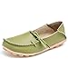 Lucksender Womens Cowhide Leather Lace-Up Driving Shoes Loafers Boat Shoes