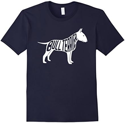 Bull Terrier Silhouette Cool Dog Owner T-Shirt - Male Large - Navy