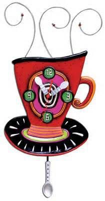 Allen Designs - 'Wake Up Cup' Coffee Cup Wall Clock