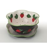 Welcome Home Brands Strawberry Berry Bowl with Plate