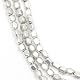 Silver Nugget Three Strand Necklace