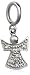 Sterling Silver Diamond Angel Charm