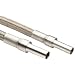 Iwatani PTFE Super Flex Hose Braided with Stainless Steel 304, Male Pipe Fittings, 3/8ID, 12" L, 3.94" Bend Radius