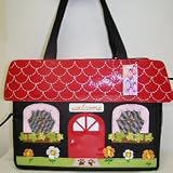 PC13615BLK/RED Enclosed Pet Carrier With Welcome Sign Black And Red 14 x 6 1/2 x 11 in