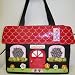 PC13615BLK/RED Enclosed Pet Carrier With Welcome Sign Black And Red 14 x 6 1/2 x 11 in Image