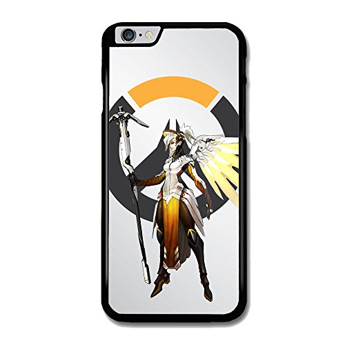 Overwatch Mercy Design for Iphone Case with Low Shipping Price And Laser Printing Technology (iPhone 6 Plus/6S Plus Black)