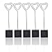 Cosmos® 5 Pcs Cube Base Memo Clips Holder with Heart-Shaped Clip Clasp for Displaying Photos Number Cards