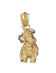 Dazzlers Solid 14k Gold Affen Pinscher Dog Charm Pendant Available in three colors from jewelsberry (weights: 2.1 grams only)