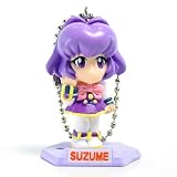 Cyber Team in Akihabara Keychains - Suzume Sakurajosui (Purple Hair)
