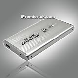 iPremiertek Aluminum 2.5 USB 2.0 Portable External SATA HDD Enclosure Case