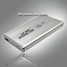 iPremiertek Aluminum 2.5" USB 2.0 Portable External SATA HDD Enclosure Case