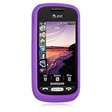 Premium Soft PURPLE Durable Rubber Silicone Skin Case for Samsung A887 Sols ....