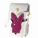 Playboy Universal Leather Hand Strap Pouch - White, Pink
