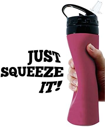 ★ Go Silicone Bottle ★ Superb Foldable Silicone Material ~Heat Resistant ~ Holds 20 oz/600ml ~Blue -664