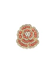 Simulated Coral Brooch