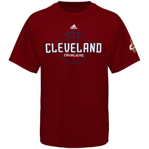 adidas Cleveland Cavaliers Wine Strike Force T-shirt (X-Large)