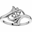 14K White Gold Mother's Ring - 2 Gemstone -- YOU CHOOSE THE COLORS!