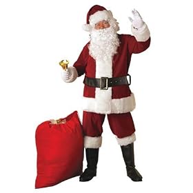 Adult Crimson Regency Plush Santa Suit