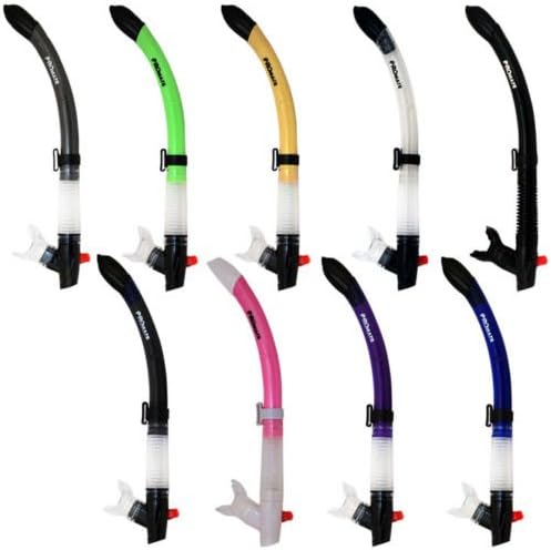 Promate Beluga Semi-dry Purge Adult Scuba Free Dive Snorkel with Signal Whistle
