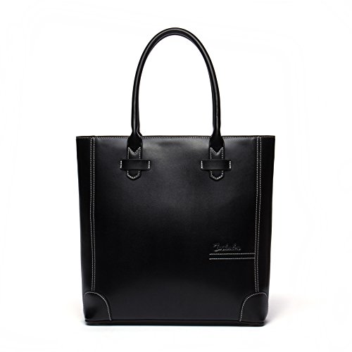 BOSTANTEN Leather Handbags Designer Tote Purse Satchel Shoulder Bag for Women Black