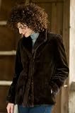 Women's Reversible Sheared Mink Jacket with Mink Trim