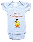 BABY'S 1ST THANKSGIVING - BigBoyMusic Baby Designs - White, Blue or Pink Onesie / Baby T-shirt