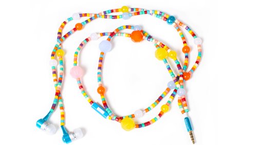 handcandy HF002LN THE MAMBO LadyBuds Stereo Headphone Necklace, Multi Bright/Pastel