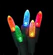 Set Of 50 LED C3 Multi-Color Mini Christmas Lights - Green Wire