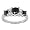 10k White Gold Black and White Diamond Ring ( 2 cttw), Size 5