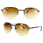 OCEAN DRIVE Reading Sunglasses - Regular Sunglasses on top with reading lens on the bottom. Perfect for Driving, Sports, Working Outdoors etc., +2.50, Bronze with Amber Lens