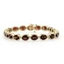 10k Yellow Gold Oval Cut Garnet Bracelet, 7"
