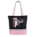 Girls Black Pink Ballet Slippers Dance Bag Tote