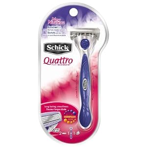 Schick Quattro for Women High Performance Razor, Packaging May Vary, 1 Razor