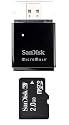 SanDisk microSD 2 GB + MicroMate Reader + PocketCard -Speicherberechnung- TOP-ANGEBOT