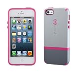 Speck Products CandyShell Flip Dockable Case for iPhone 5 - Retail Packaging - Pebble Grey/Gravel Grey/Raspberry