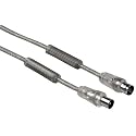 Hama Antennen-Kabel mit Ferritkernen 90 dB, 3 m, Transparent-Silber