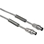 Hama Antennen-Kabel mit Ferritkernen 90 dB, 5 m, Transparent-Silber
