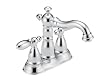 Delta Victorian Double-Handle Centerset Lavatory Faucet with Metal Pop-Up, Chrome #2555-216