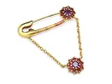 Zandra Rhodes 925 Silver Amethyst & Rhodalite Brooch