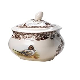 Spode Woodland Game Birds 15-Ounce Sugar Bowl and Cover, Snipe by Sugar Bowls