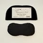 Black Contoured Silk Eye Pillow Filled with Flax Seed in Black Velvet Travel Case from Relaxation in a Bag