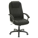 Executive Fabric Task Office Chair w/ Padded Arms and Heavy- Duty Black Metal Base Weight Capacity 400lb