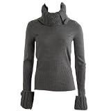 Soul Cal Cable Roll Knit - Grey - Womens