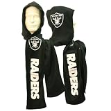Oakland Raiders Fleece Hood / Scarf Combination - Black