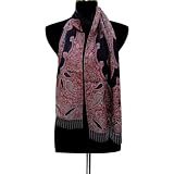 Paisley Design Handmade Jamawar Wool Scarf  Scrf0080r