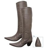 Nando Muzi grey leather cowboy boots