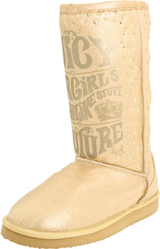 Juicy Couture Odessa Kid Boot,Platino Antique Metallic Microsuede,1 M US Little Kid